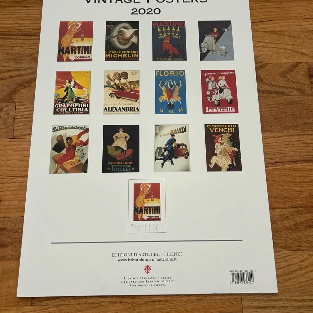 NEW Edizioni D'Arte Firenze Vintage Posters 2020 Ciao Italia Calendar Artwork